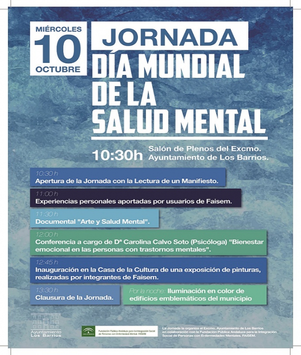 Andrades presenta la jornada con motivo del día Mundial de la Salud Mental que se celebrará el próximo miércoles