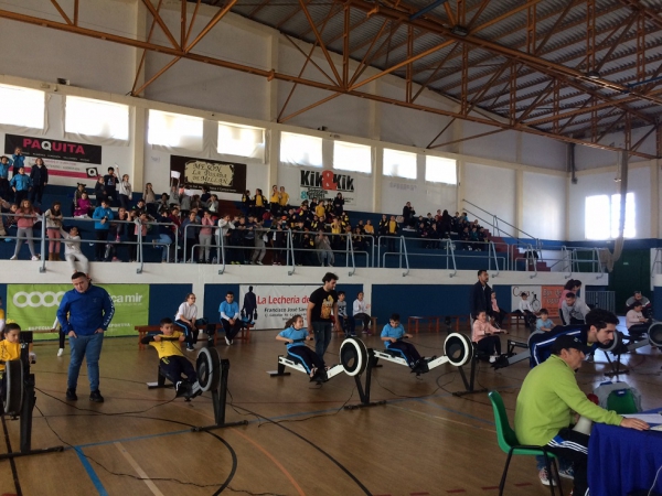 Campeonato Escolar de Remoergómetro en el Pabellón Polideportivo Municipal de La Línea