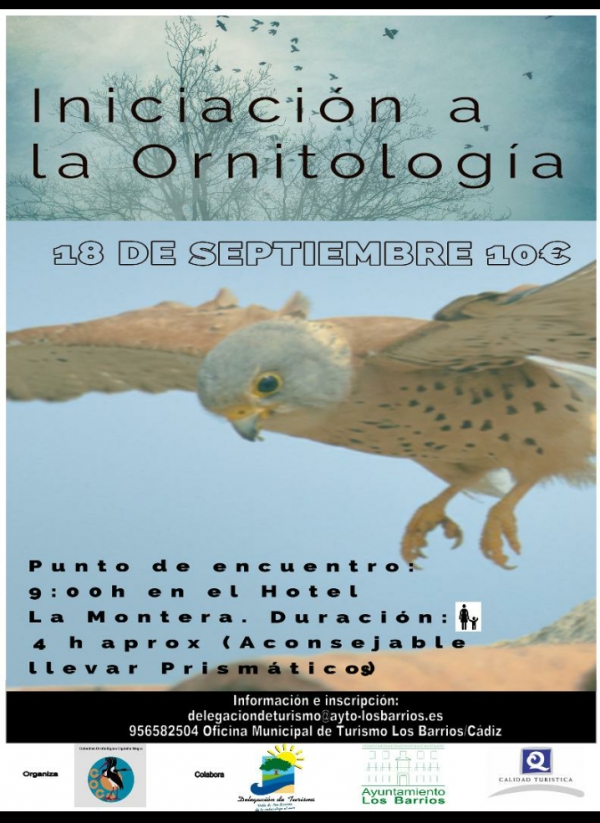 Turismo programa una jornada de Iniciación a la Ornitología este domingo 18 de agosto