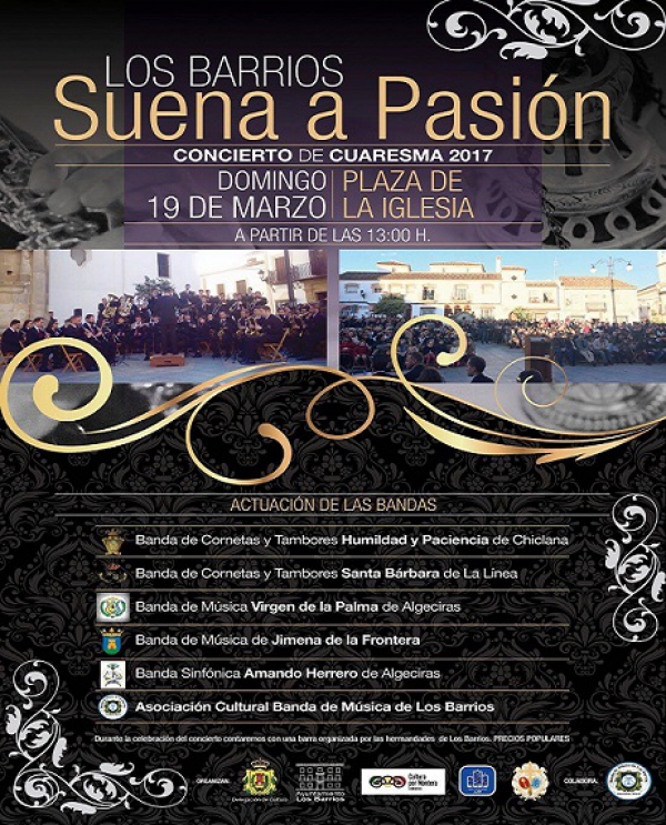 El concierto de marchas procesionales ‘Los Barrios suena a Pasión’ el domingo 19 de marzo