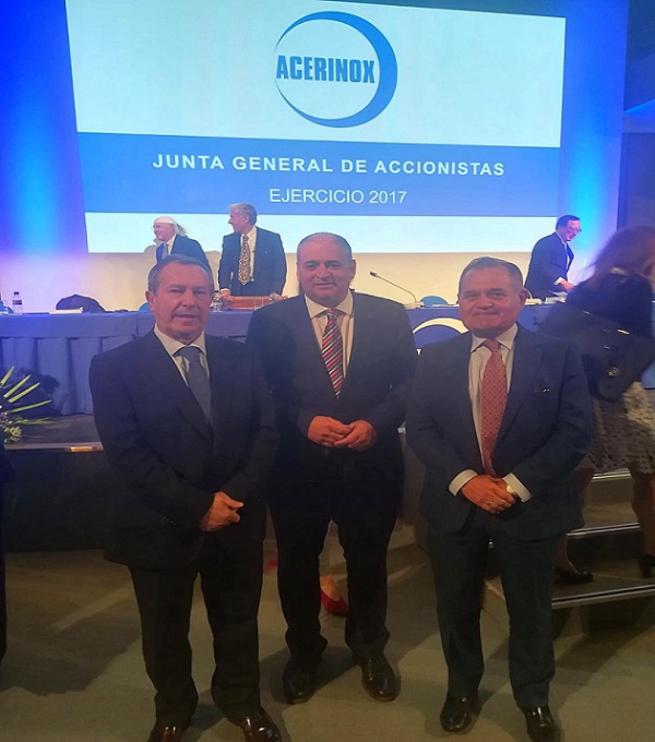 Romero asiste en Madrid invitado por Acerinox a su Junta General de Accionistas