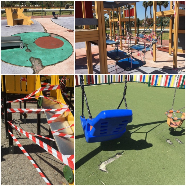 Podemos denuncia la dejadez del Ayuntamiento en el mantenimiento de numerosos parques infantiles