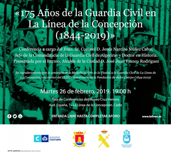 Mañana, conferencia sobre los 175 años de la Guardia Civil en La Línea