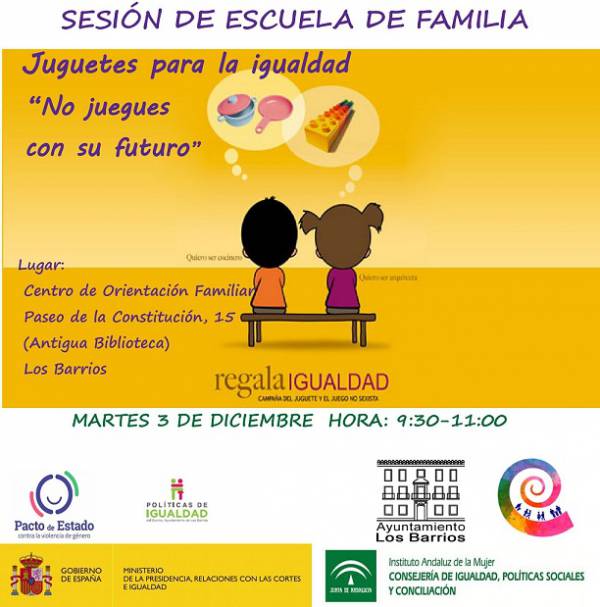 “No juegues con su futuro” es el título del taller que ofrecerá la Escuela de Familia de Los Barrios la próxima semana