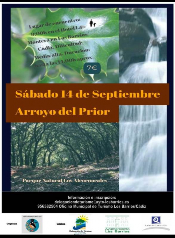La delegación de Turismo de Los Barrios programa para el sábado 14 una ruta por el arroyo del Prior