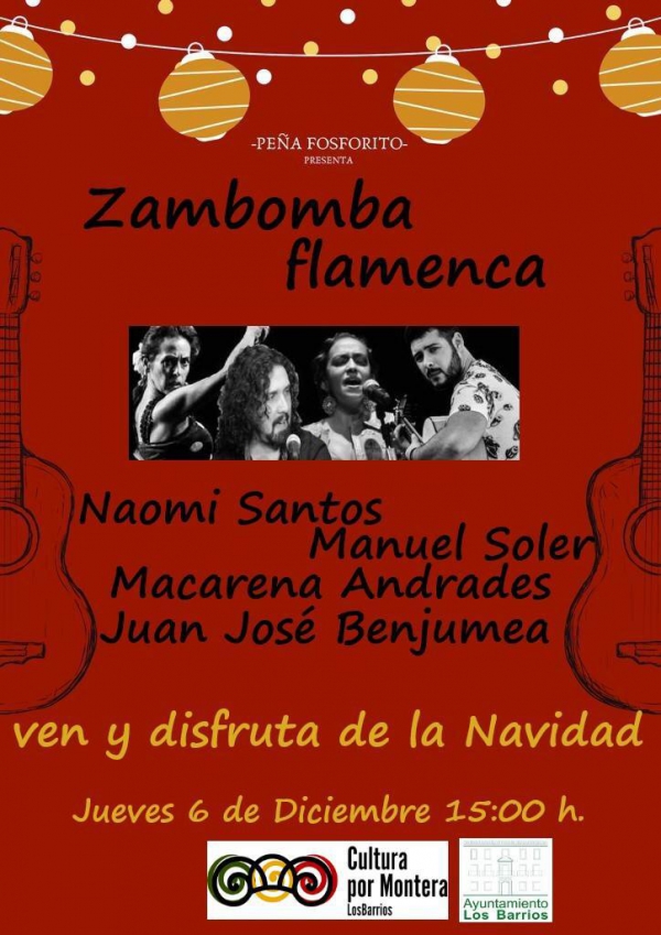 Mañana jueves 6 de diciembre, zambomba flamenca en la Peña Fosforito de Los Barrios