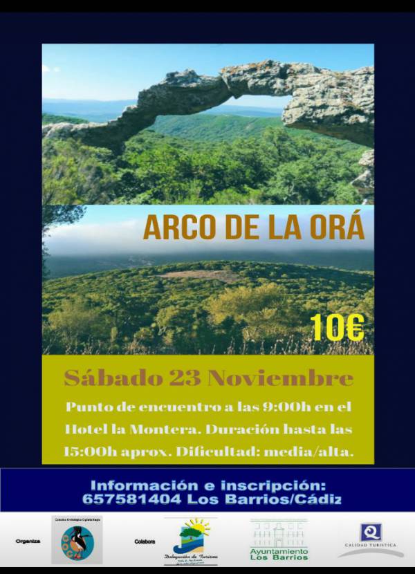 Turismo oferta una nueva ruta senderista hasta el ‘Arco de la Orá’, en la Sierra de Murta, el próximo sábado