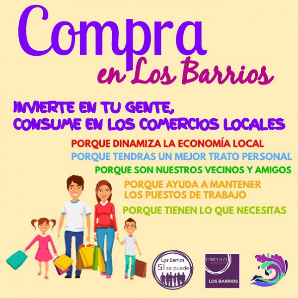 Podemos Los Barrios lanza su campaña de apoyo al comercio local