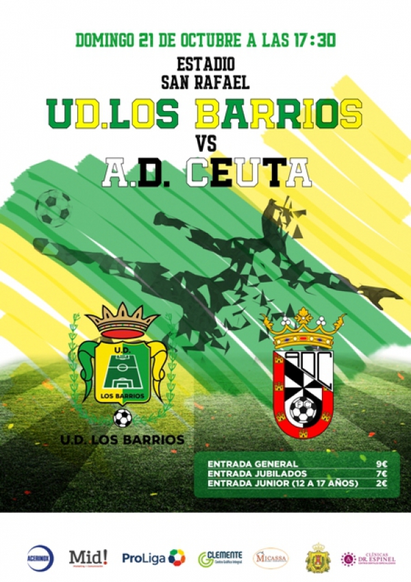 La Unión Deportiva Los Barrios recibe al Ceuta en el San Rafael