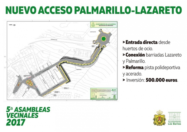 La pista deportiva de El Lazareto será remodelada dentro del proyecto del nuevo acceso a la barriada