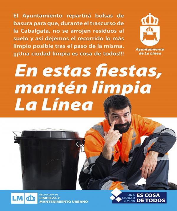 Limpieza repartirá bolsas de basura y octavillas durante la cabalgata para evitar que se arrojen residuos al suelo