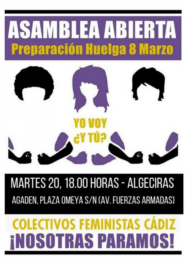 Marea Violeta convoca a colectivos y sindicatos a participar en la Huelga Internacional Feminista del 8 de marzo en el Campo de Gibraltar