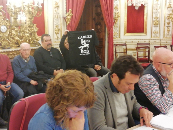 Sí se Puede Cádiz consigue la unanimidad del pleno de Diputación para instar al soterramiento de urgencia del cableado de alta tensión del Río San Pedro