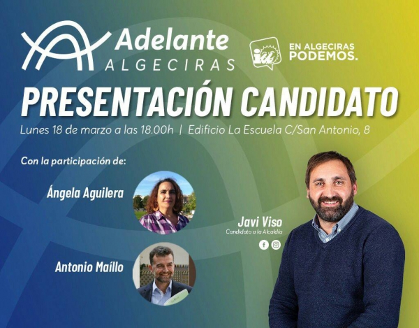Adelante Algeciras elige al candidato independiente Javi Viso para que sea el cabeza de lista de la confluencia para las próximas elecciones municipales