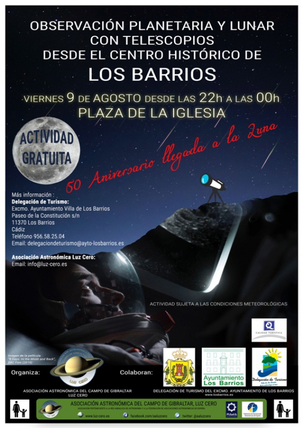 Turismo Los Barrios ofrece este viernes una observación planetaria gratuita en la Plaza de la Iglesia