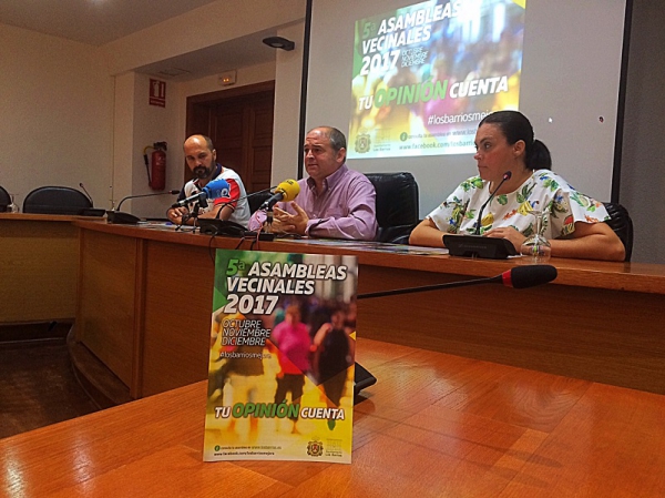 Romero presenta el calendario de la quinta edición de las asambleas vecinales de Los Barrios