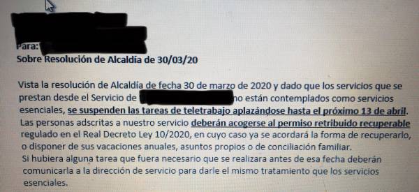CSIF, ATMJ y CGT denuncian la suspensión del teletrabajo en la Delegación de Cultura del Ayuntamiento jerezano, que obliga a sus empleados a quedarse en casa sin trabajar