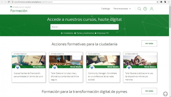 Andalucía Compromiso Digital abre su inscripción para realizar cursos de teleformación