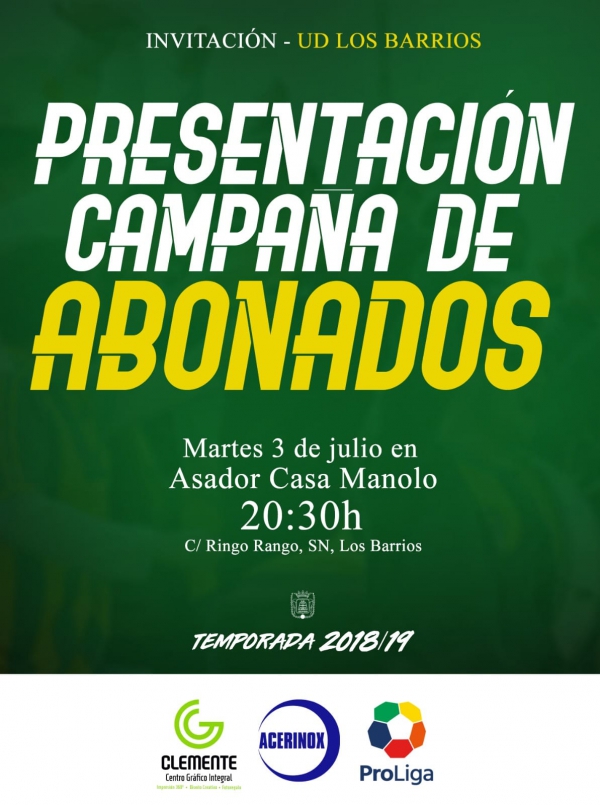 La Unión Deportiva Los Barrios presenta su campaña de socios