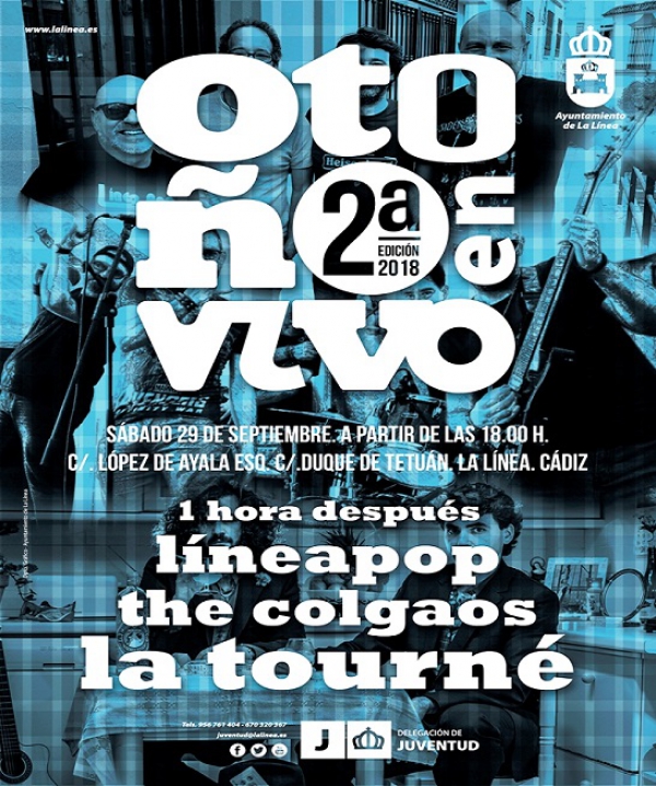 El sábado, conciertos de “1 hora después”, “Línea Pop”, “The Colgaos” y “La Tourné”, en la segunda edición del “Otoño en Vivo”