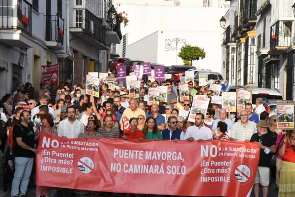 El Ayuntamiento de San Roque rechaza el inicio de obras de la subestación de Puente Mayorga