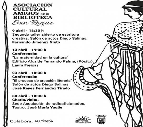 La Asociación Amigos de la Biblioteca de San Roque  organiza varias actividades para el mes de abril
